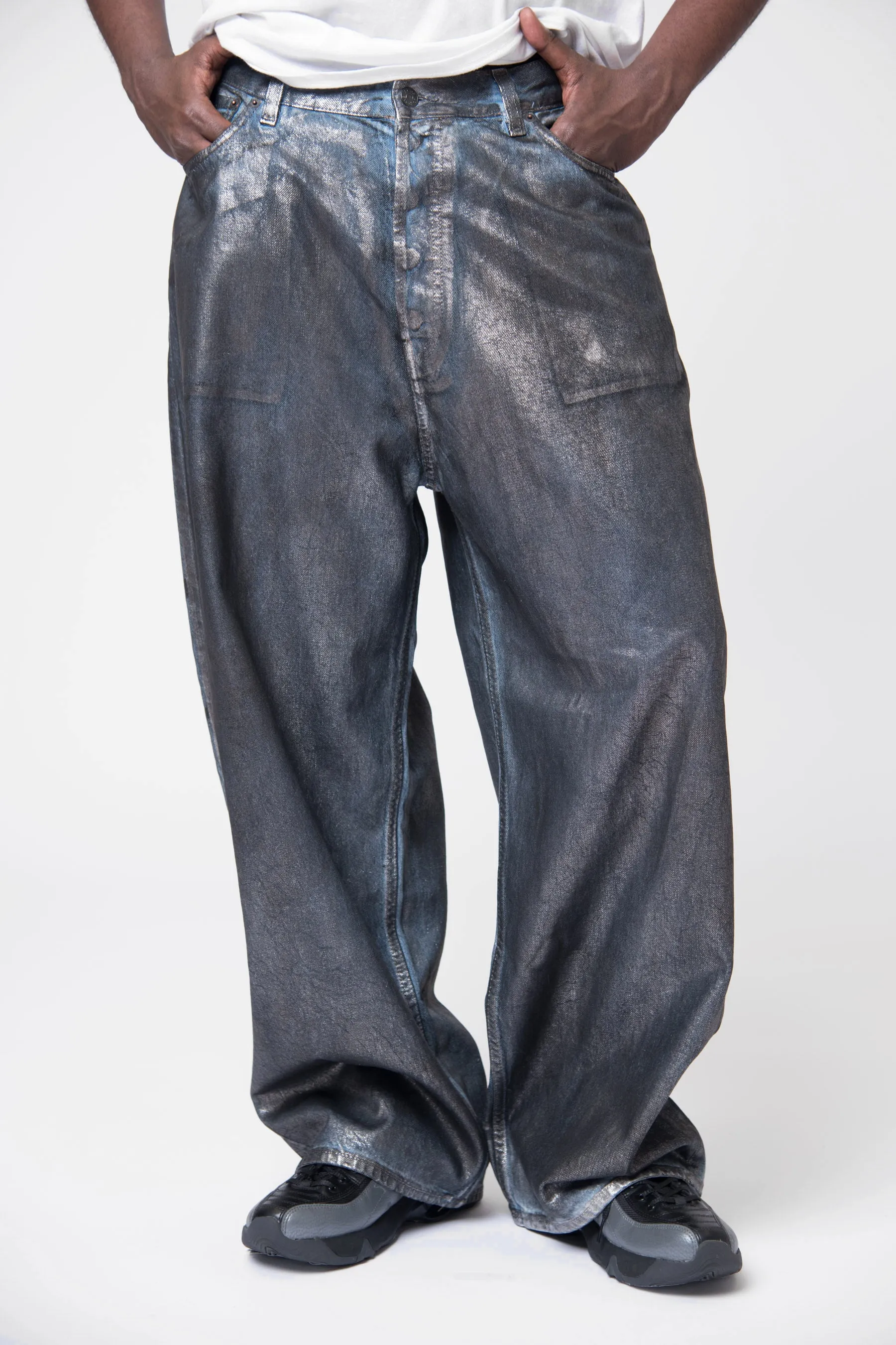 Loose Fit Denim Silver/Blue FN-MN-TROU000962