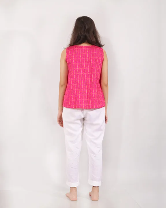 Magenta Pink Cotton Top