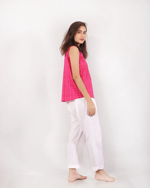 Magenta Pink Cotton Top