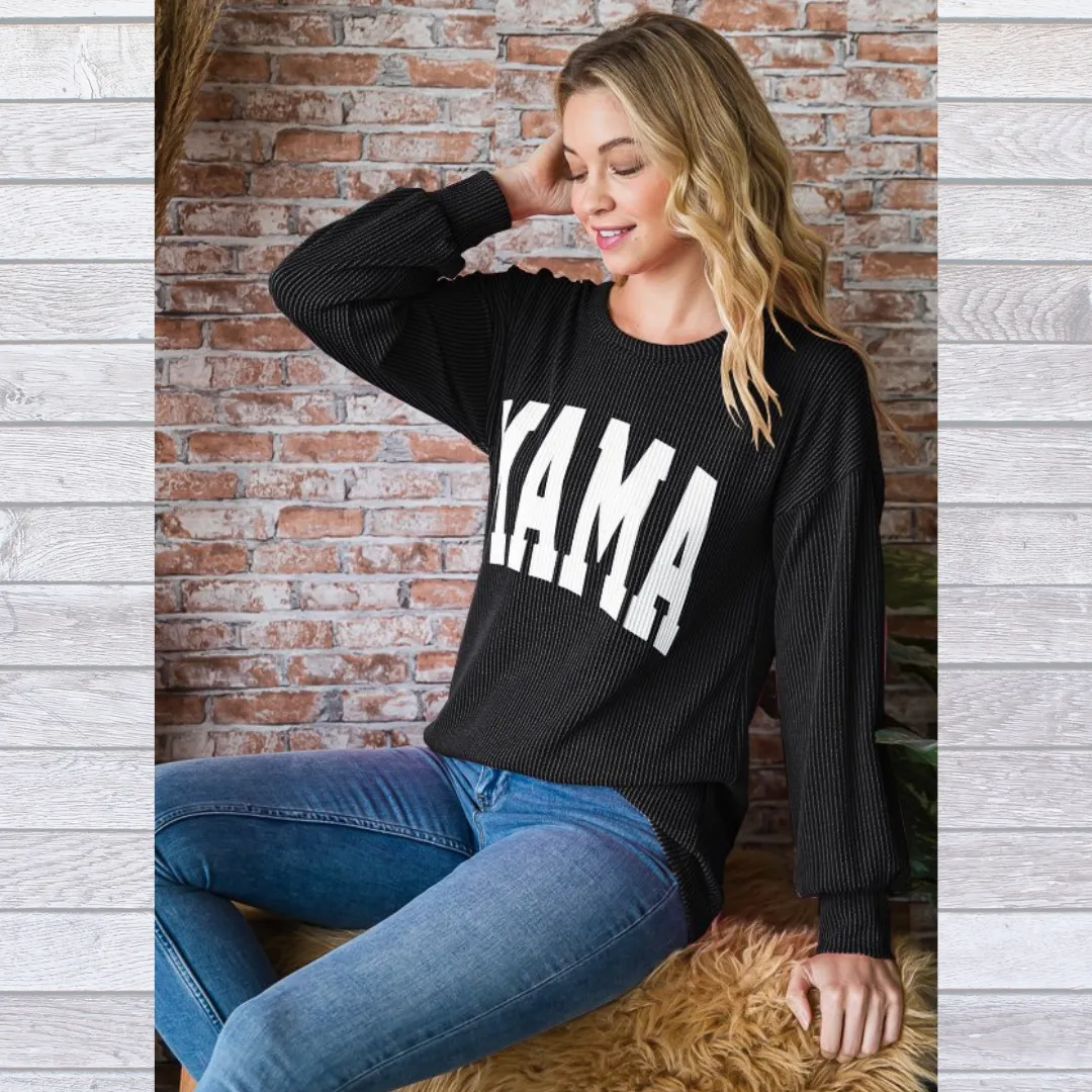 Mama Pullover Black S-3XL