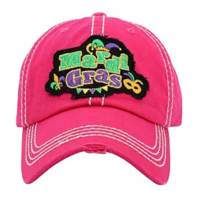 Mardi Gras Message Vintage Baseball Cap