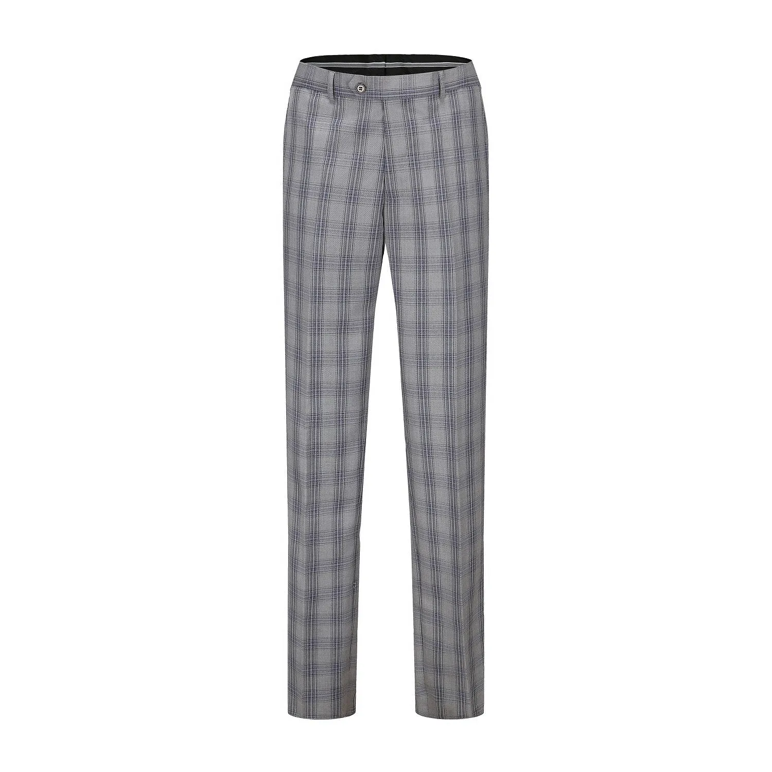 Men's 2-Piece Performance Stretch Double Breasted Blue Check Suit