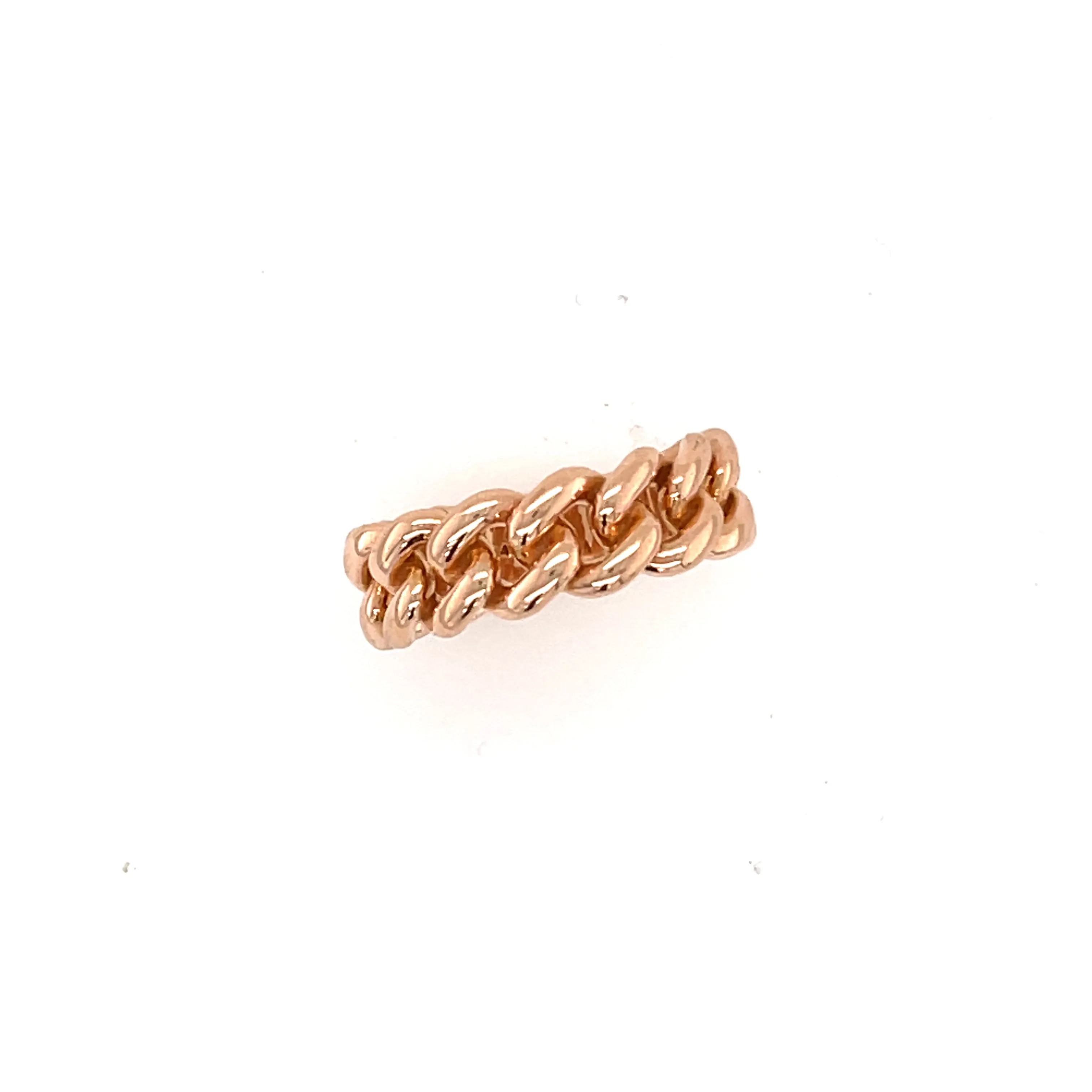 Men's Cuban Link Ring Solid 14K Gold MR005