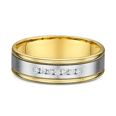 Men's Two Tone Diamond Wedding Band