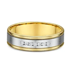 Men's Two Tone Diamond Wedding Band