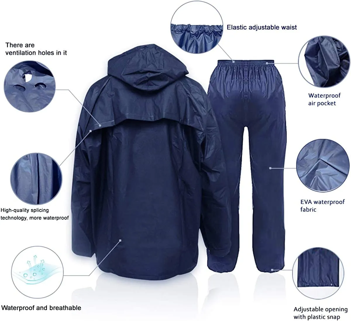 Men's Ultra-lite Waterproof Rain Suit for Golf,Hiking,Travel Running