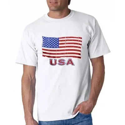 Men's USA Waving Flag T-Shirt in Five Colors