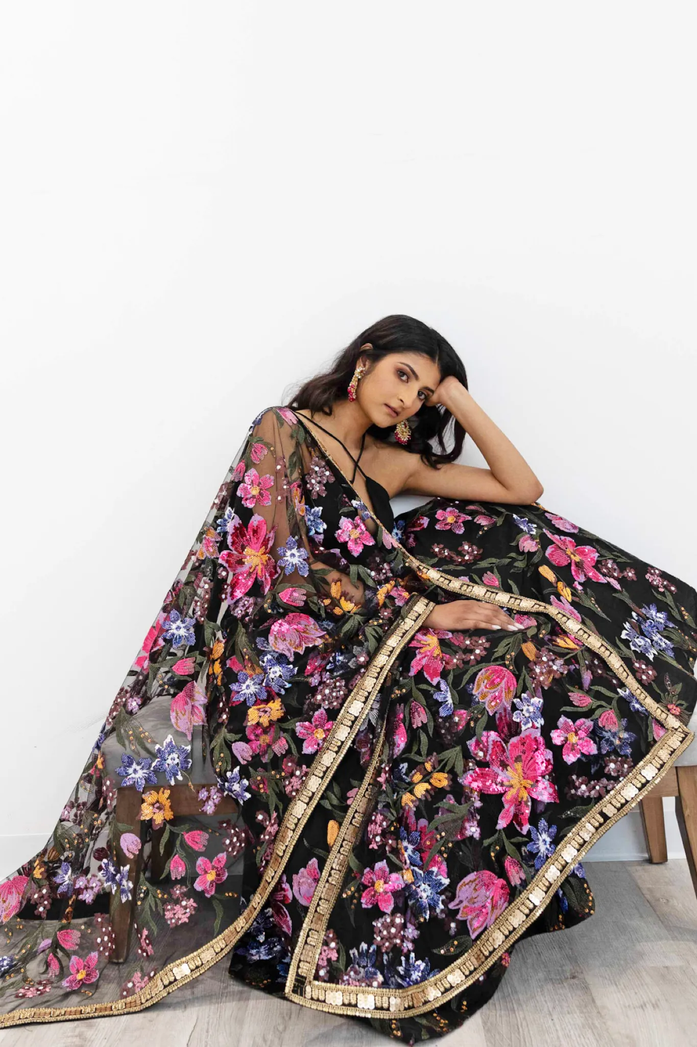 NAMITA Floral Sequin Dupatta