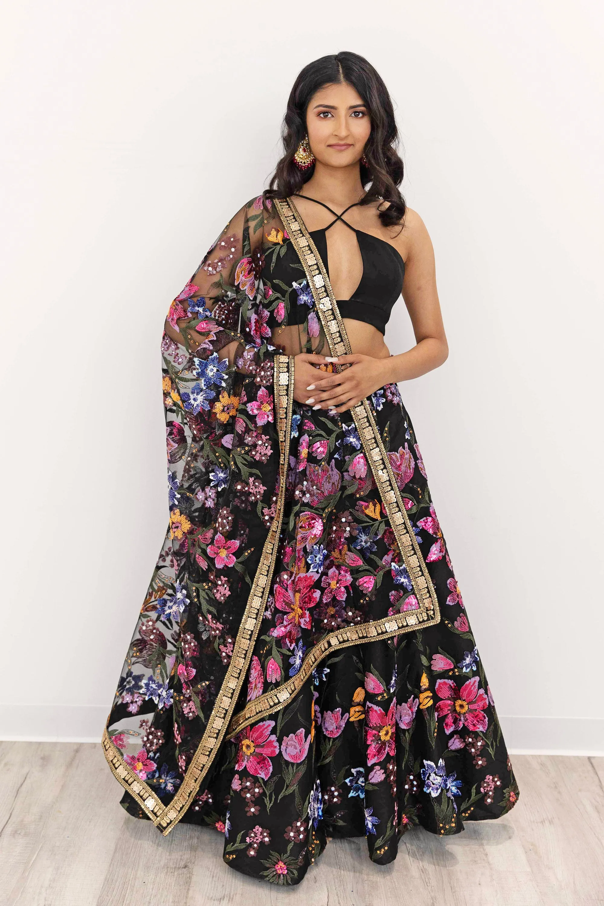 NAMITA Floral Sequin Dupatta