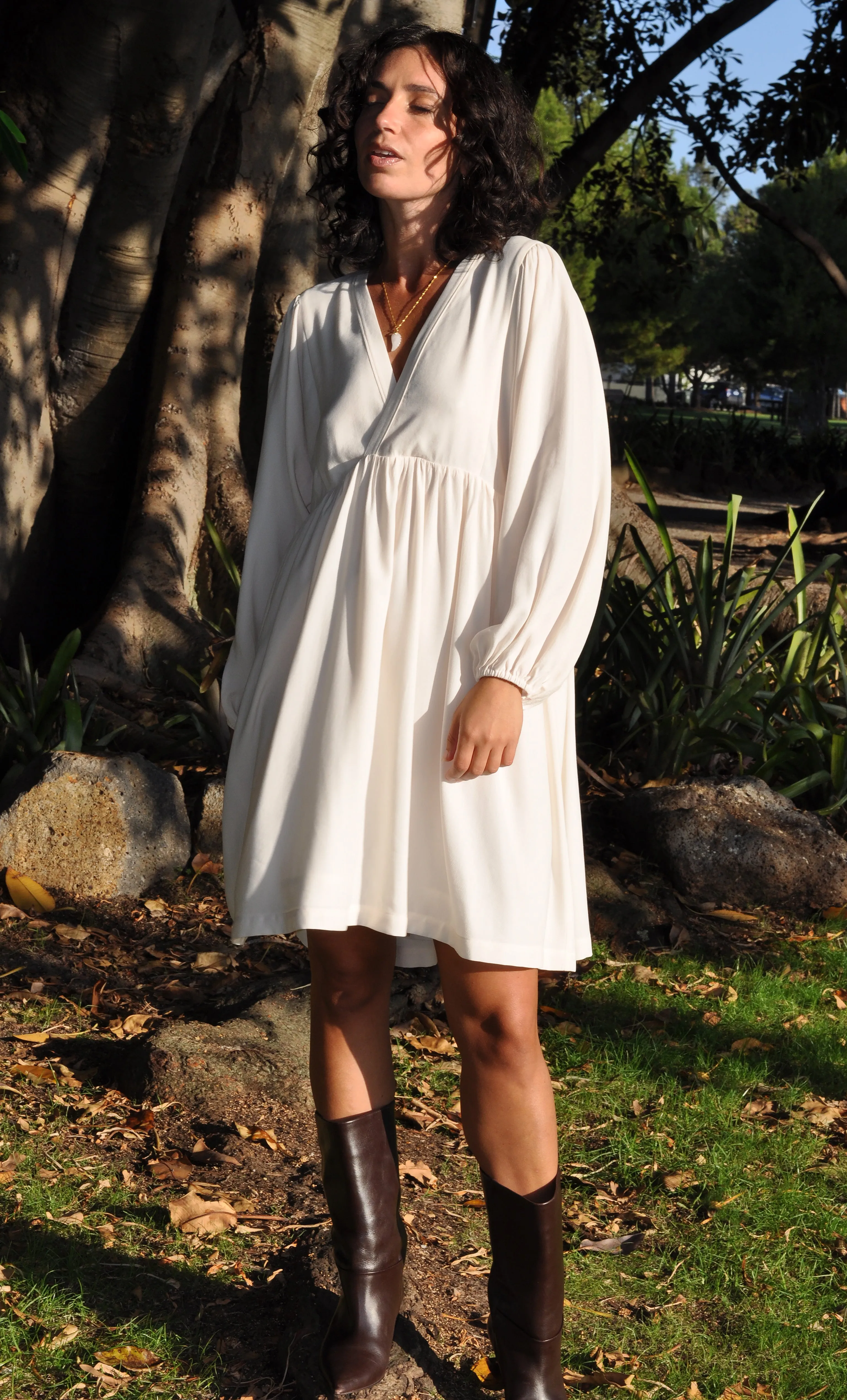 NEW The Tunik Harper Mini dress - Creme