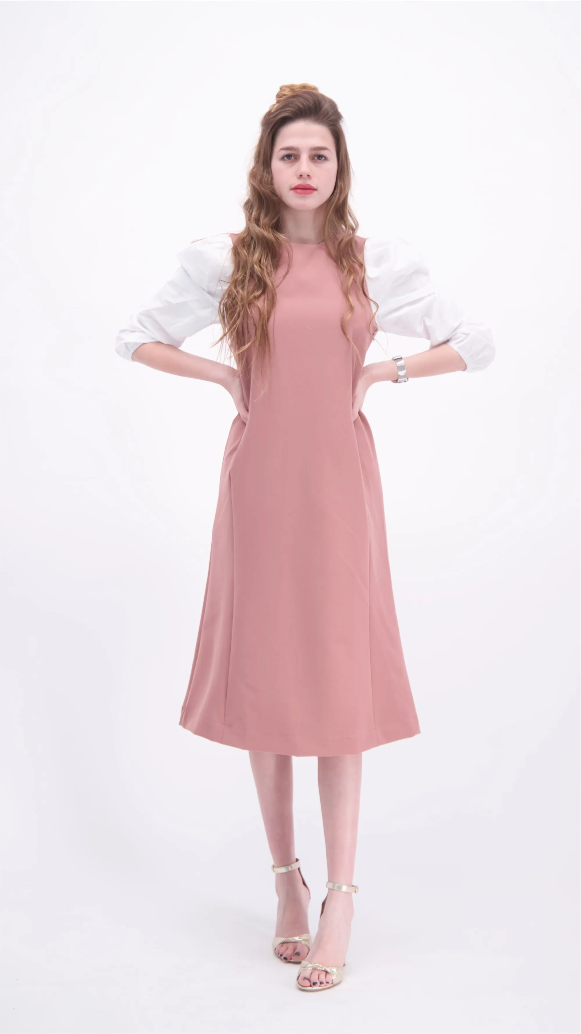 Nursing Puff Sleeve Dress / Pudra