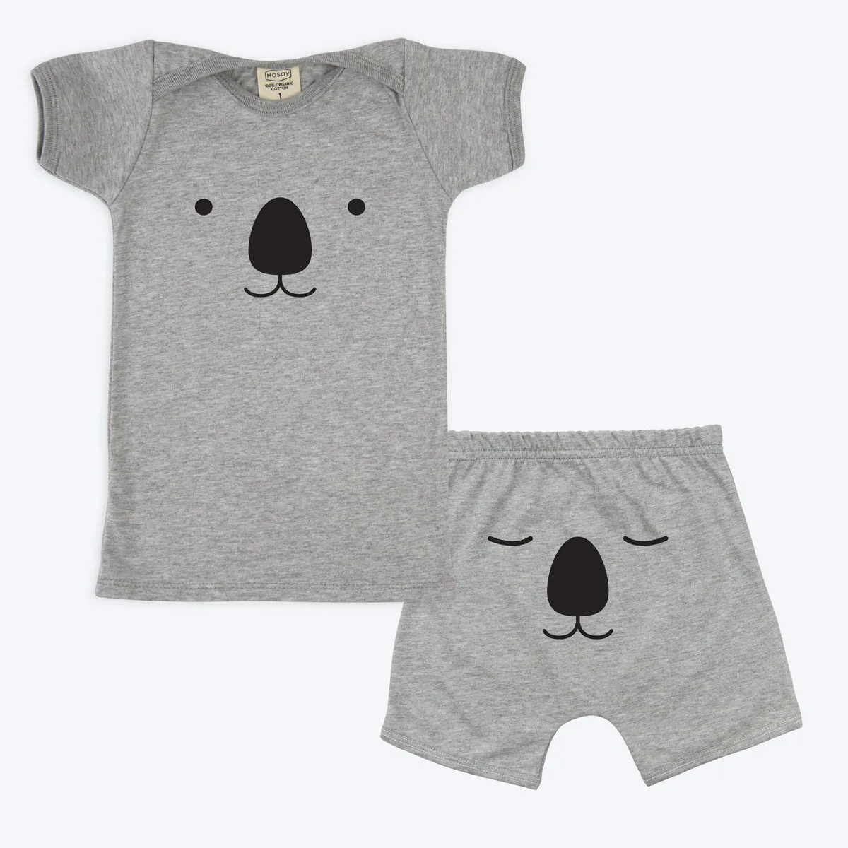 Organic Baby Grey Marle Koala Set