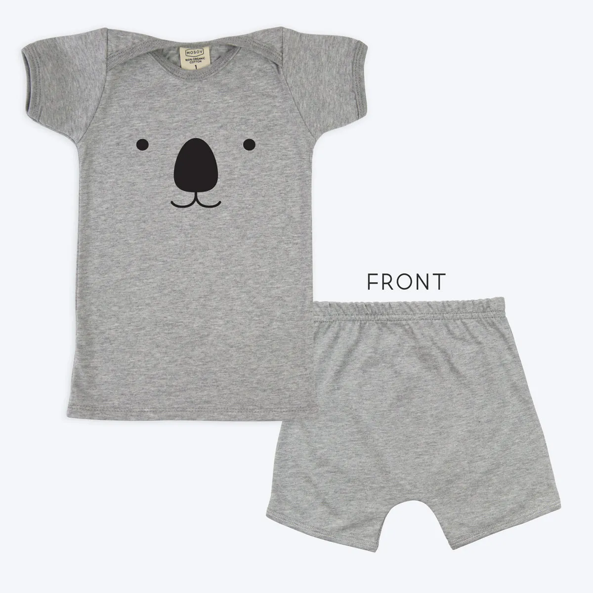 Organic Baby Grey Marle Koala Set