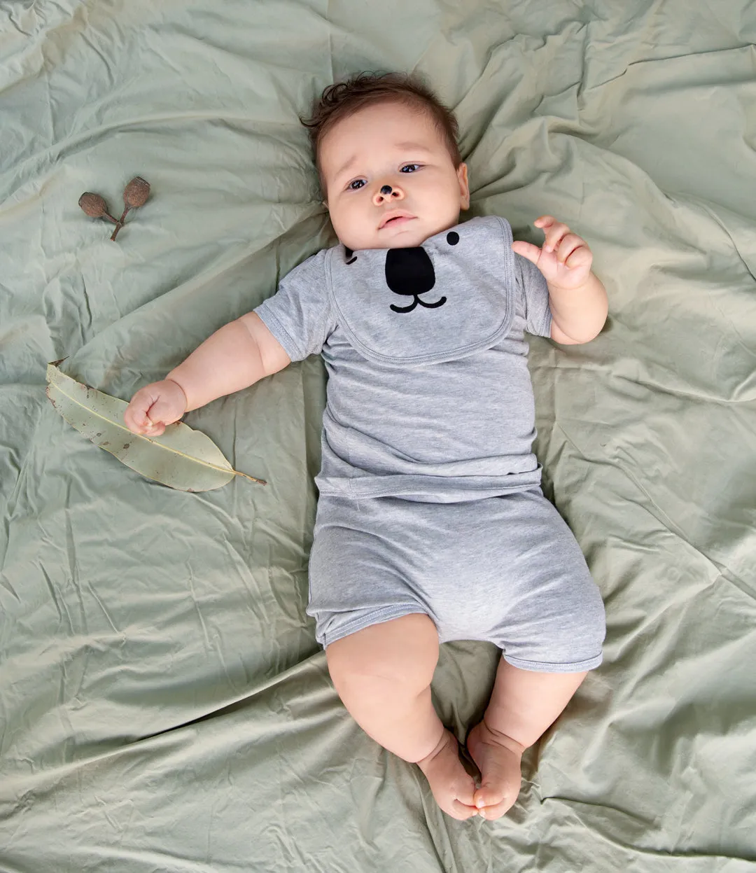 Organic Baby Grey Marle Koala Set