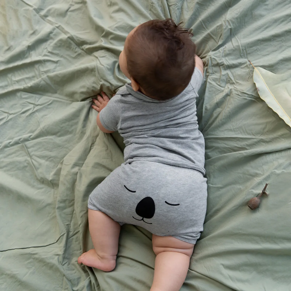 Organic Baby Grey Marle Koala Set