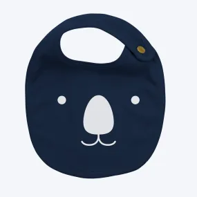 Organic Cotton Koala Bib - Navy