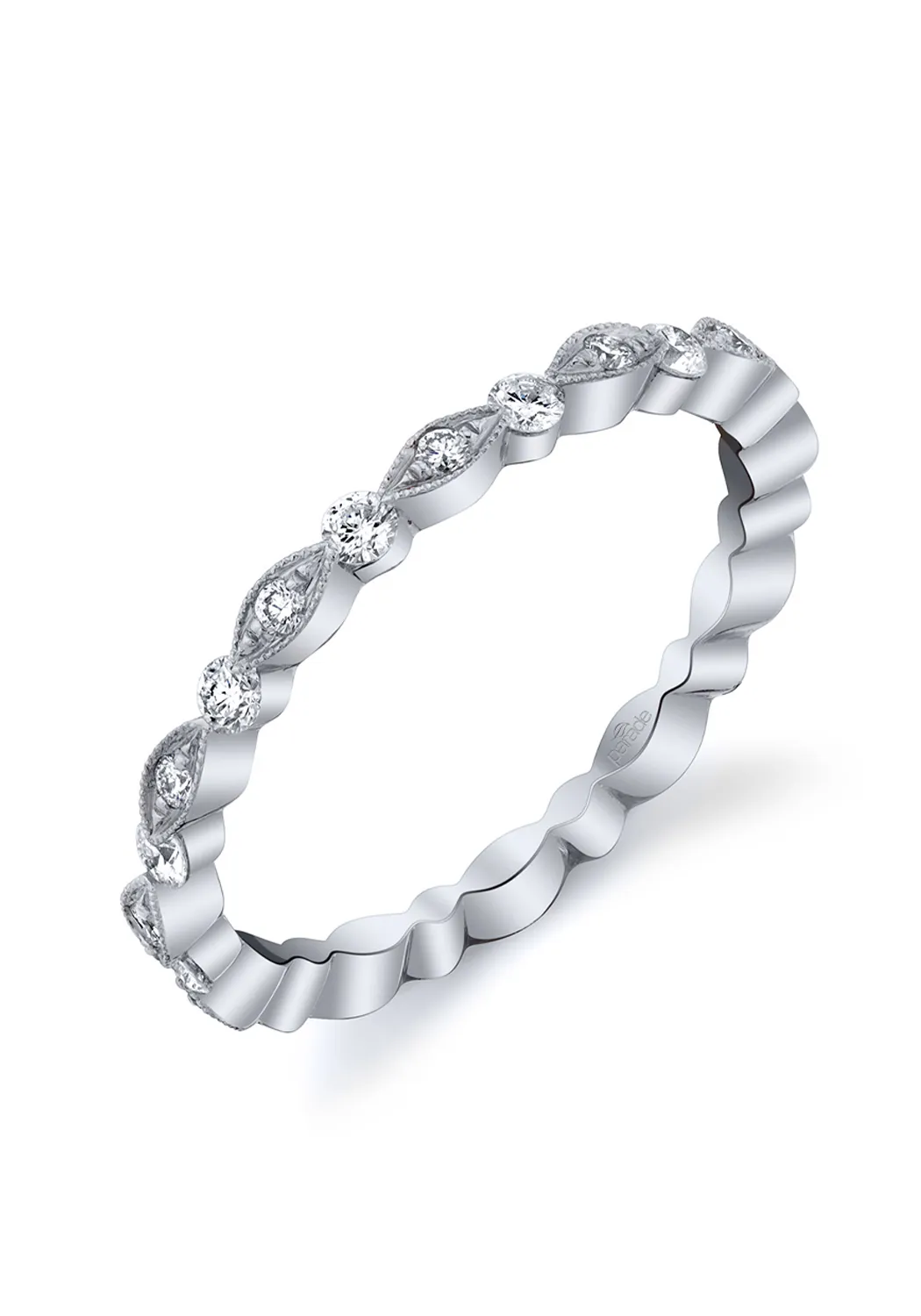 Parade Design Charites Scalloped Marquise Diamond Eternity Band