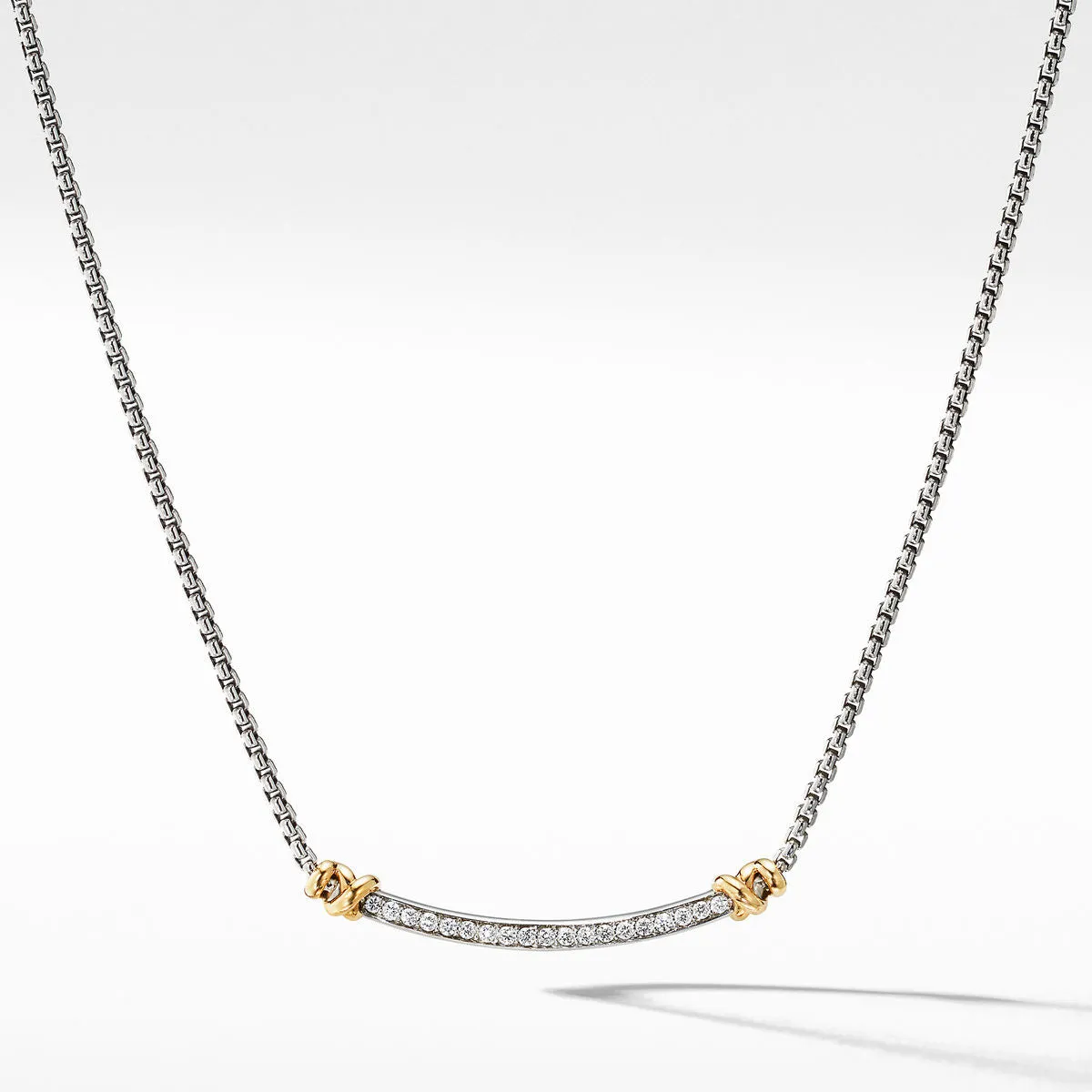 Petite Helena Station Necklace with 18K Yellow Gold and Diamonds