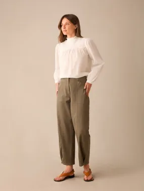 Petite Khaki Cargo Trousers