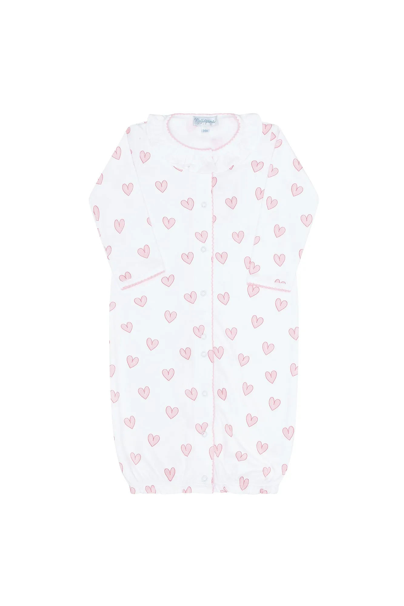 Pink Heart Print Converter Gown