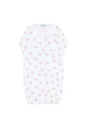 Pink Heart Print Converter Gown