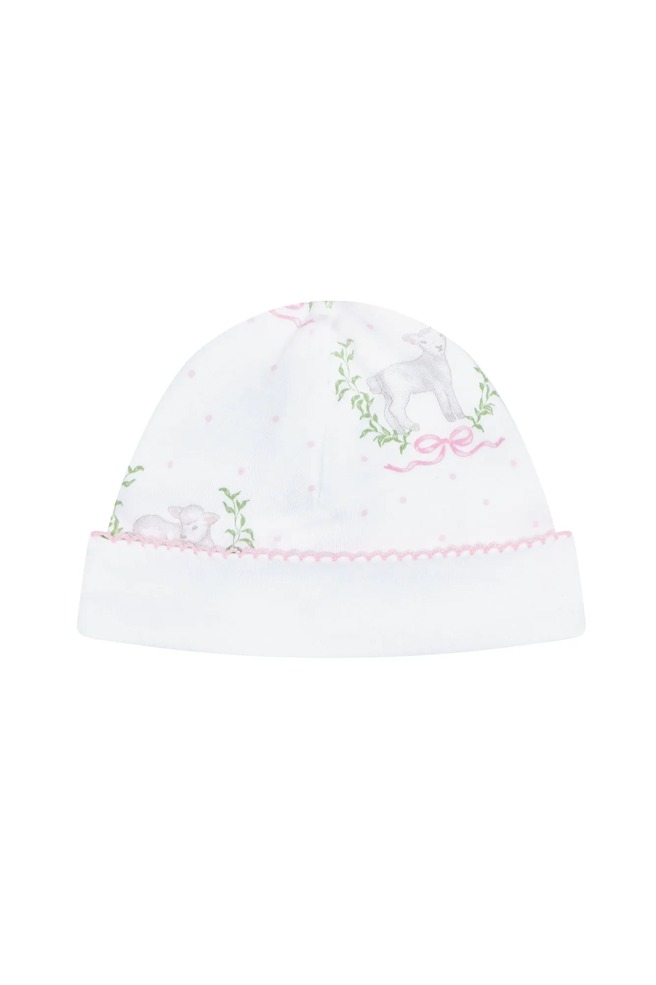 Pink Lamb Print Hat