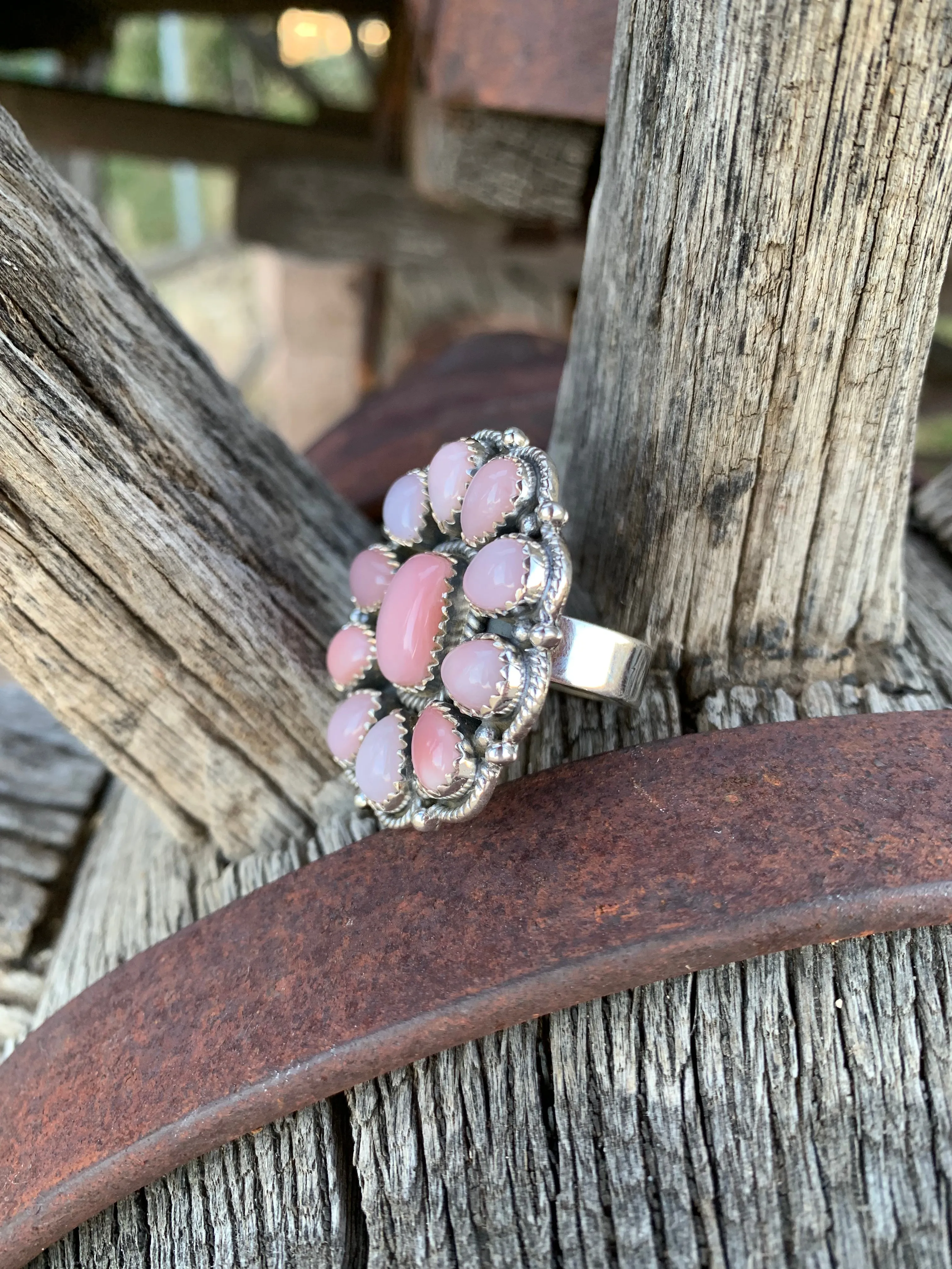 Pink Opal Adjustable ring