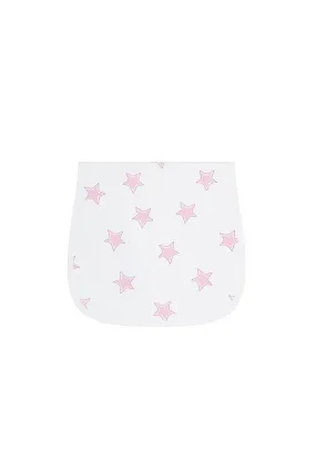 Pink Stars Print Burp Cloth