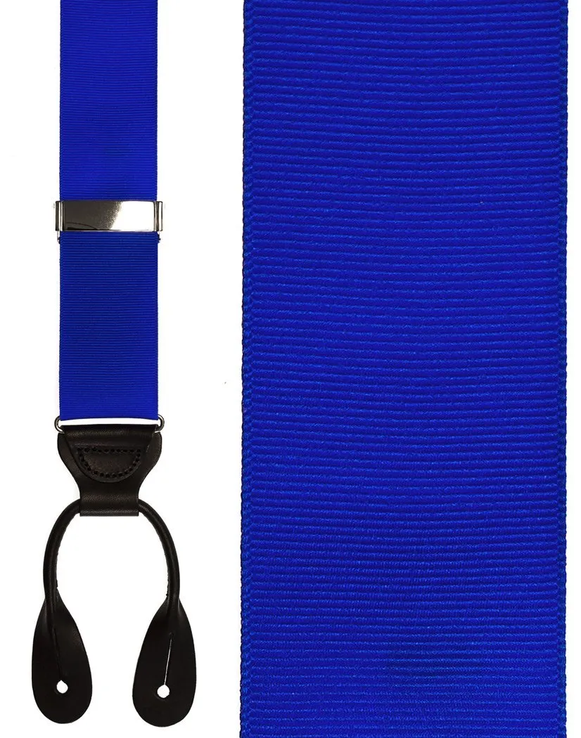 "Electric Blue Grosgraine Ribbon II" Suspenders