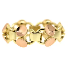 Retro Style Two-Tone Gold Bracelet