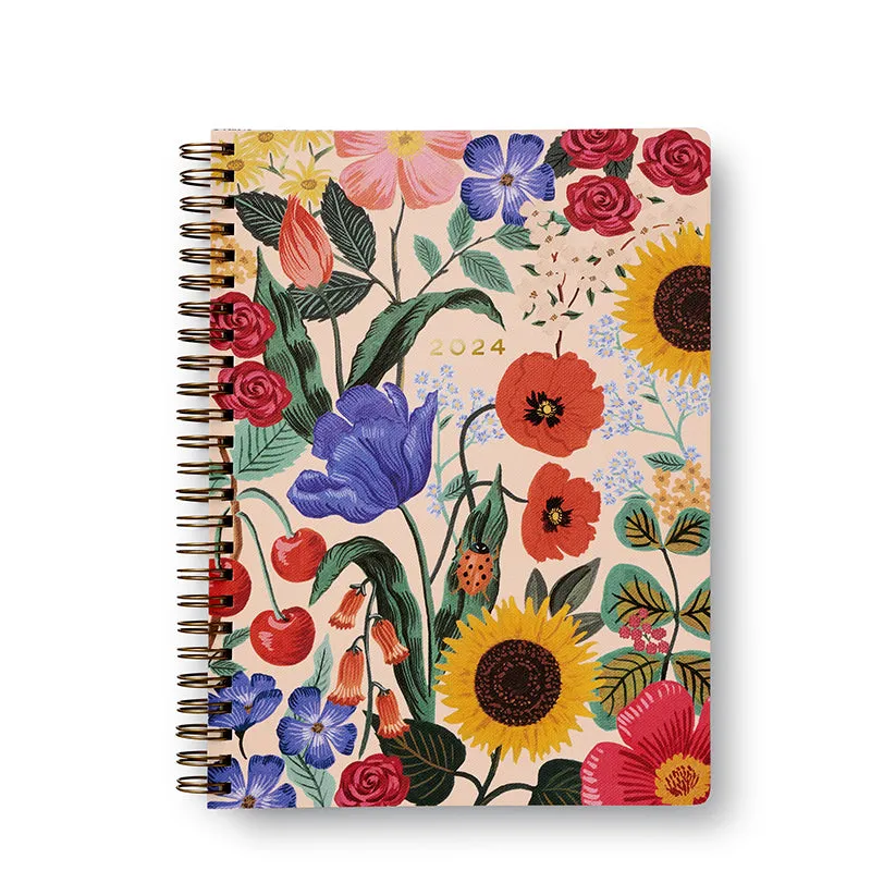 RIFLE PAPER CO. | 2024 12-Month Softcover Spiral Planner - Blossom