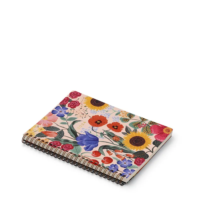 RIFLE PAPER CO. | 2024 12-Month Softcover Spiral Planner - Blossom