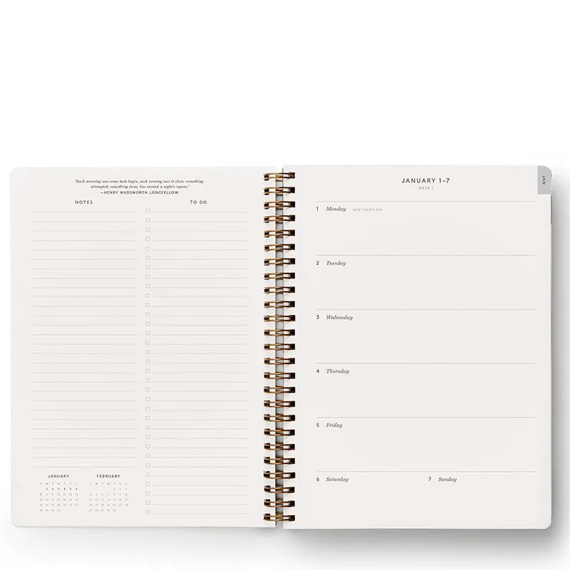 RIFLE PAPER CO. | 2024 12-Month Softcover Spiral Planner - Blossom