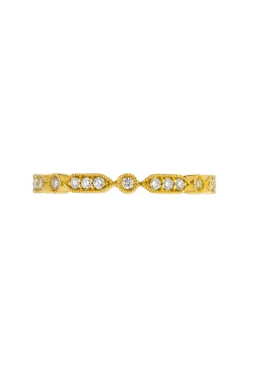 Sethi Couture Deco 18KYG Sectioned Mini Diamond Eternity Band