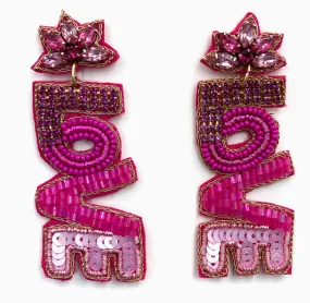 Show’n Big Love Beaded Dangle Earrings