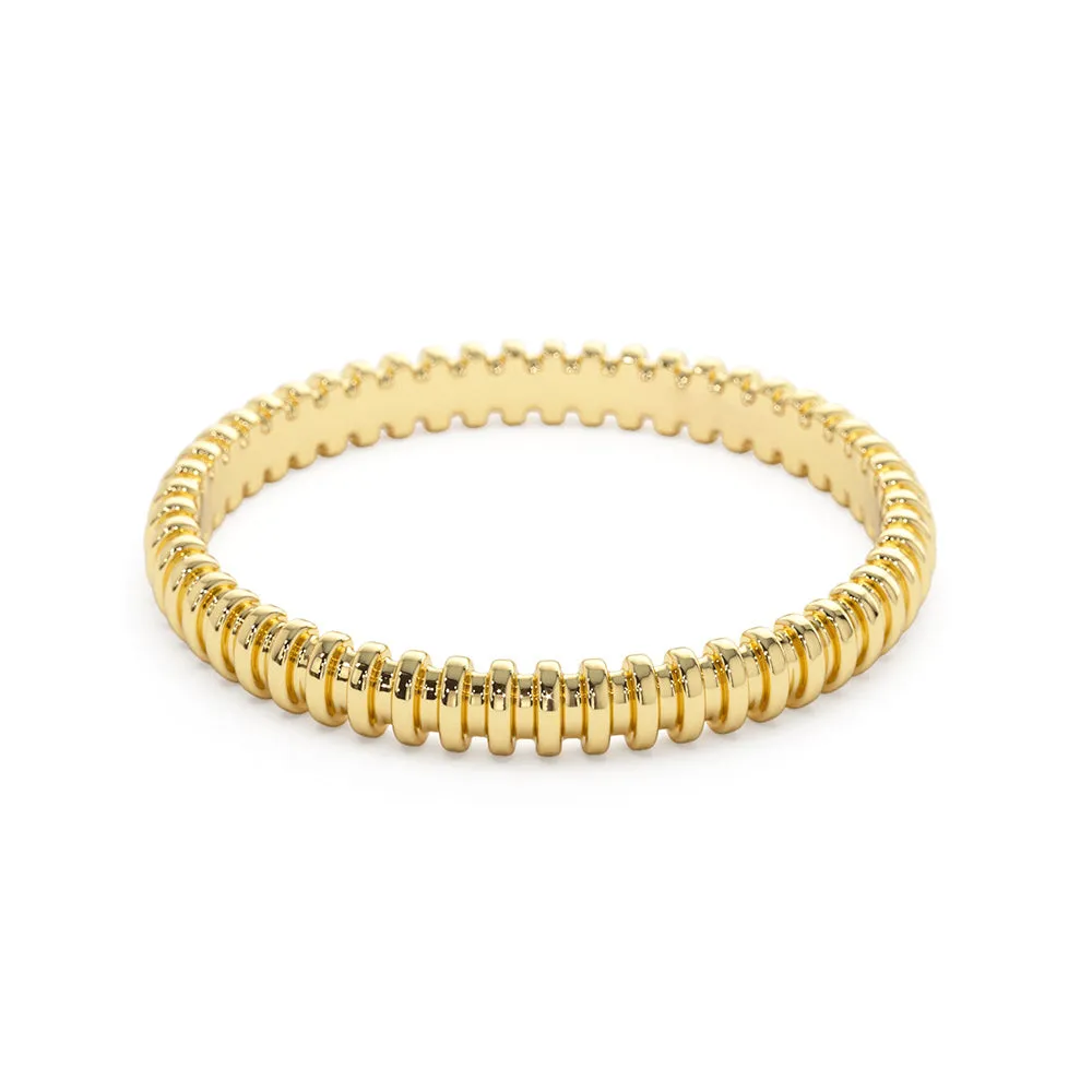 Simple Ribbed Bar Eternity Ring