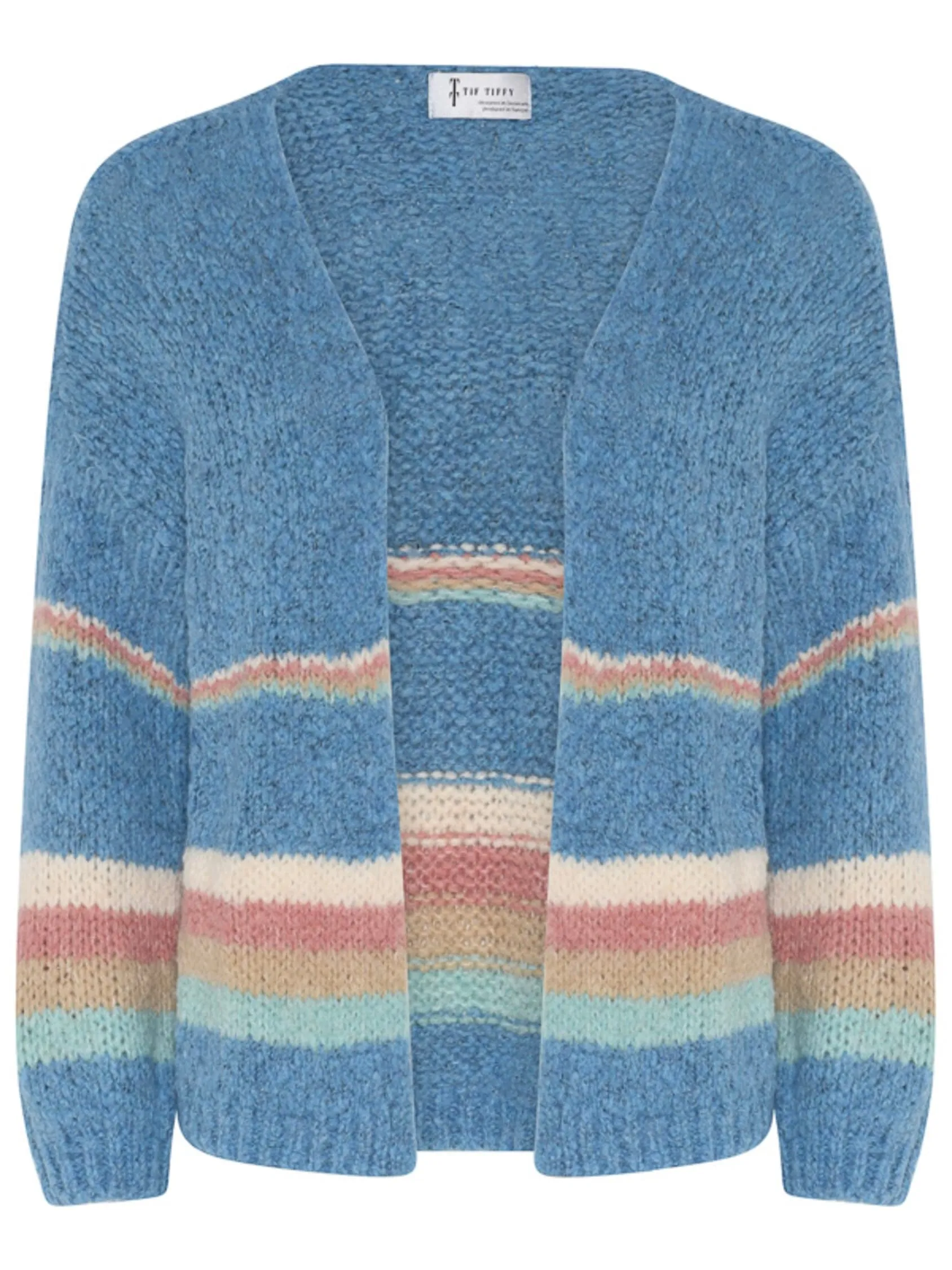 Strickjacke Galaya TT blau gestreift