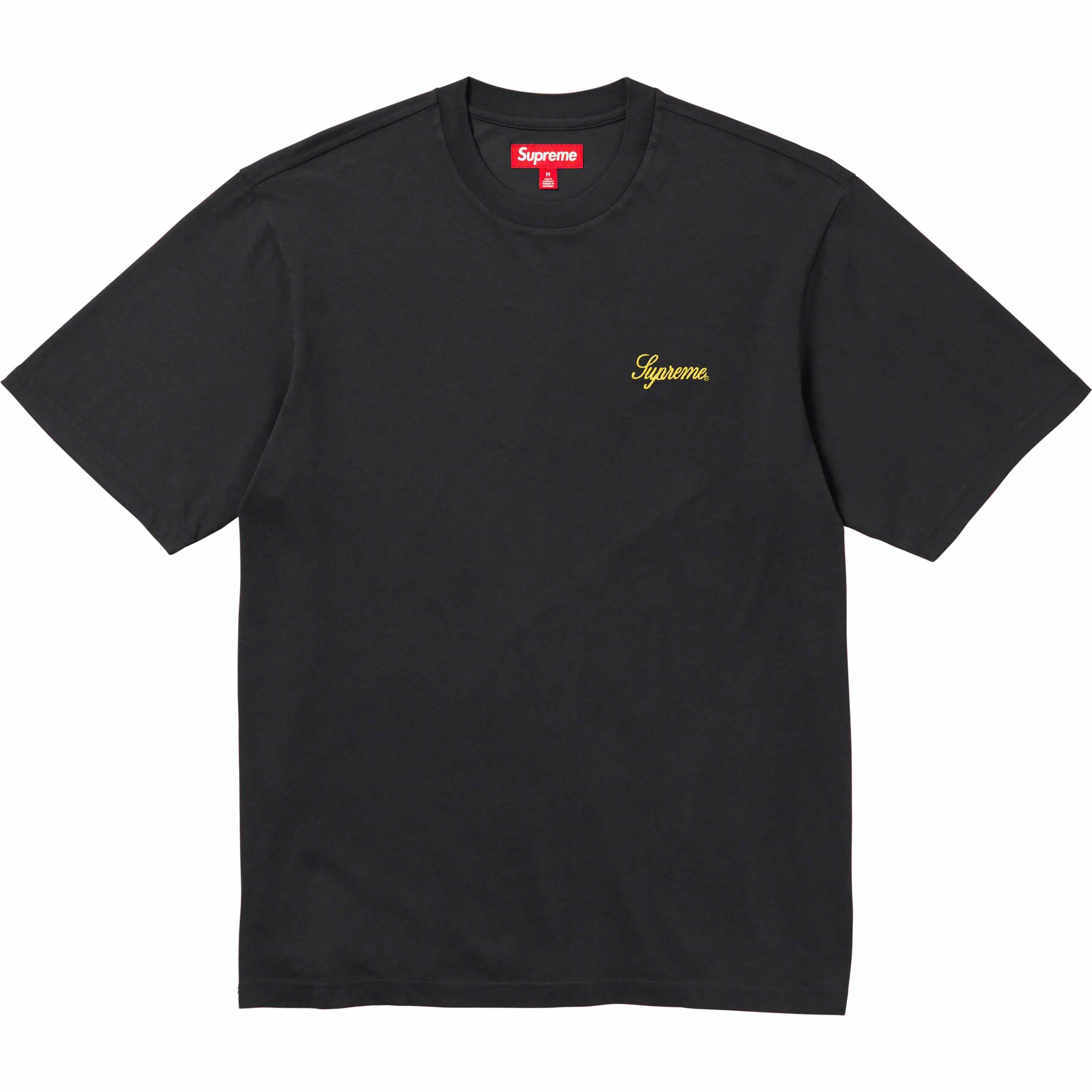 Supreme Embroidered Script Logo Tee Black