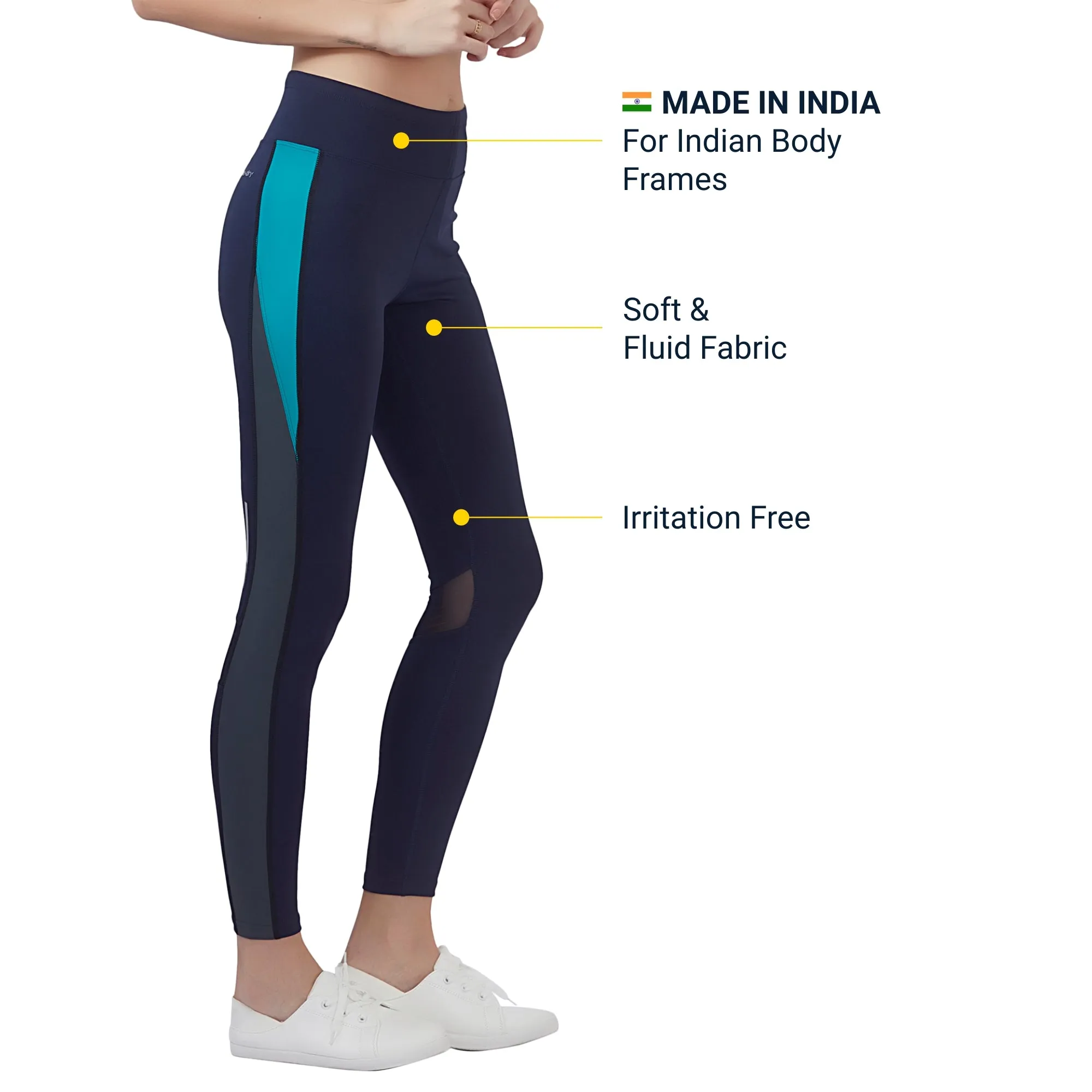 The Boost Women LEGGING (High Rise Waistband with hydro-dry Tech)