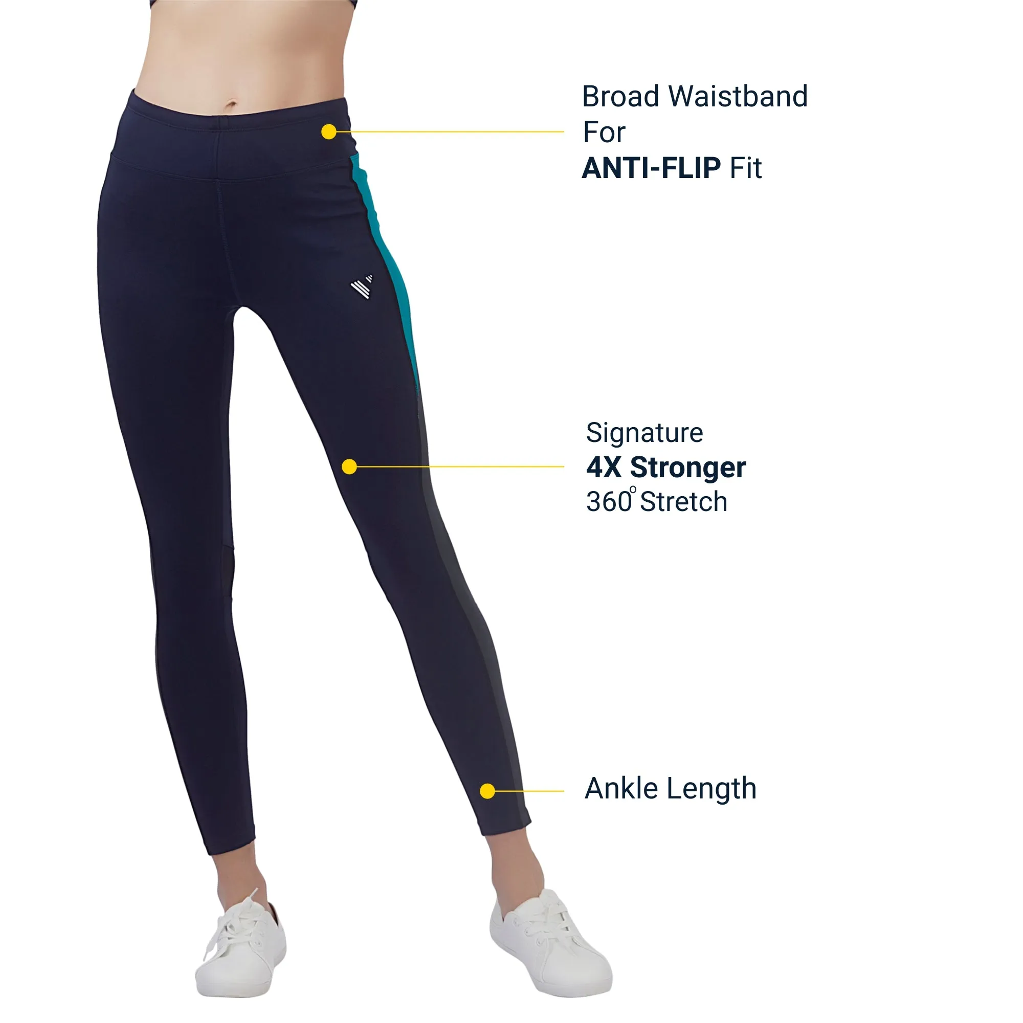 The Boost Women LEGGING (High Rise Waistband with hydro-dry Tech)