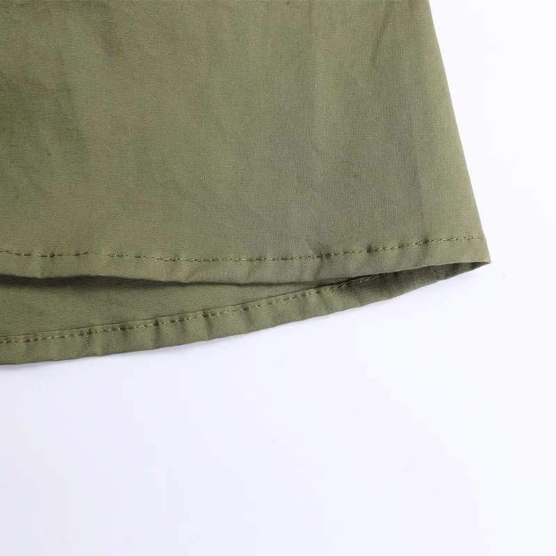 The Keira Cotton Mini Skirt - Green