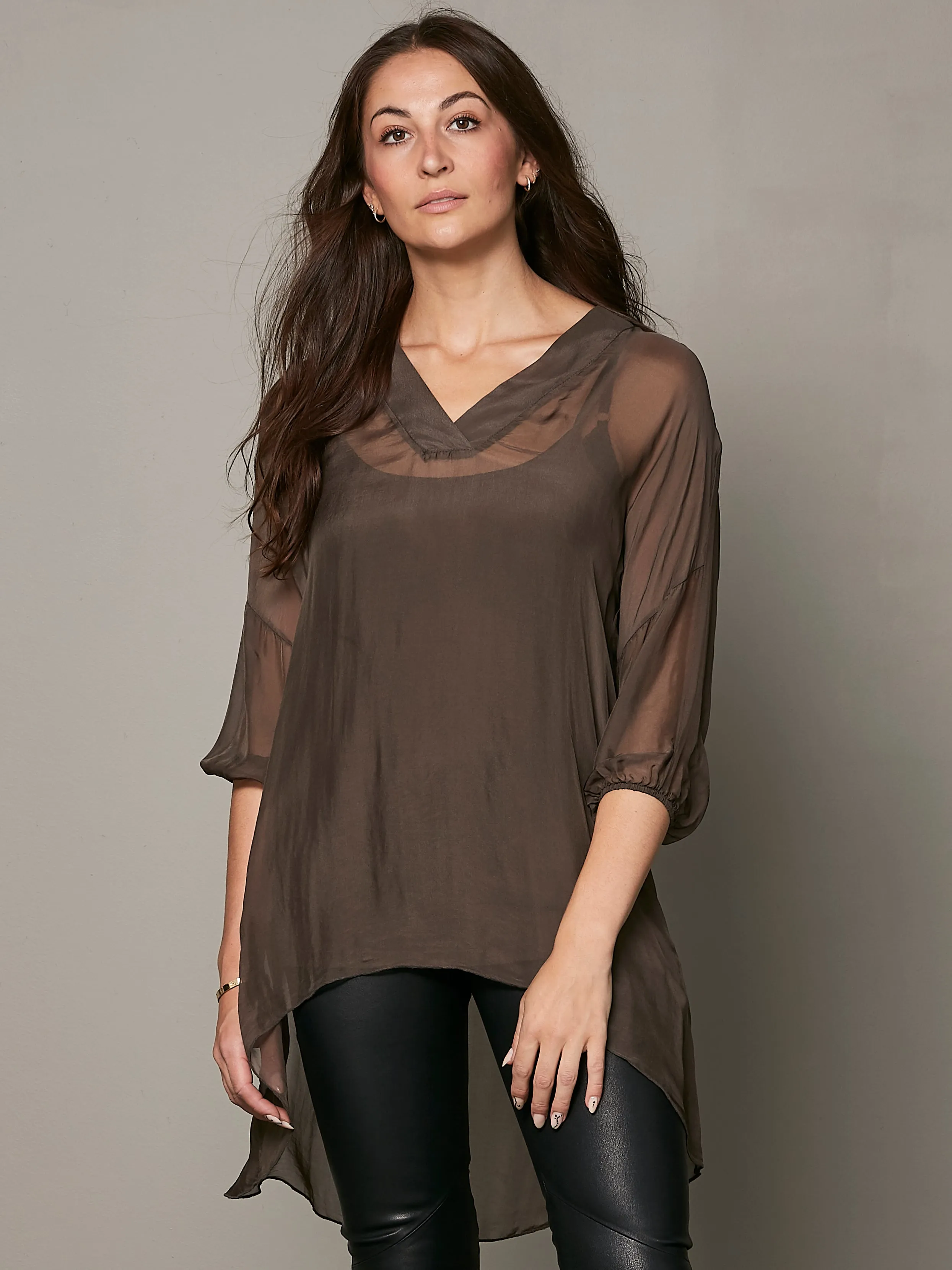 VANINA Tunika - Dark Brown