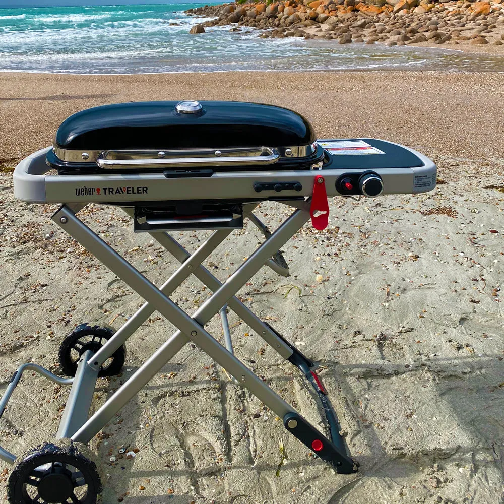 Weber Traveler 'OCEAN BLUE' Portable Gas Barbecue