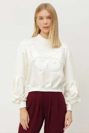 White Butterfly Sweatshirt