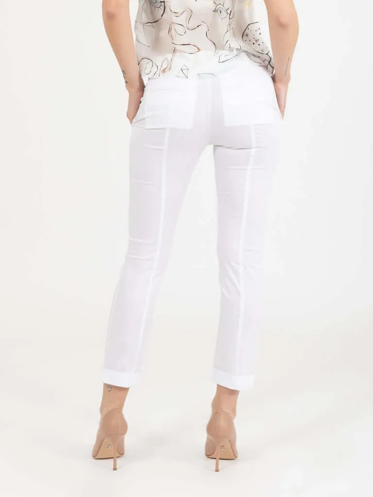 White Cotton poplin chino