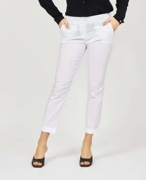 White Cotton poplin chino