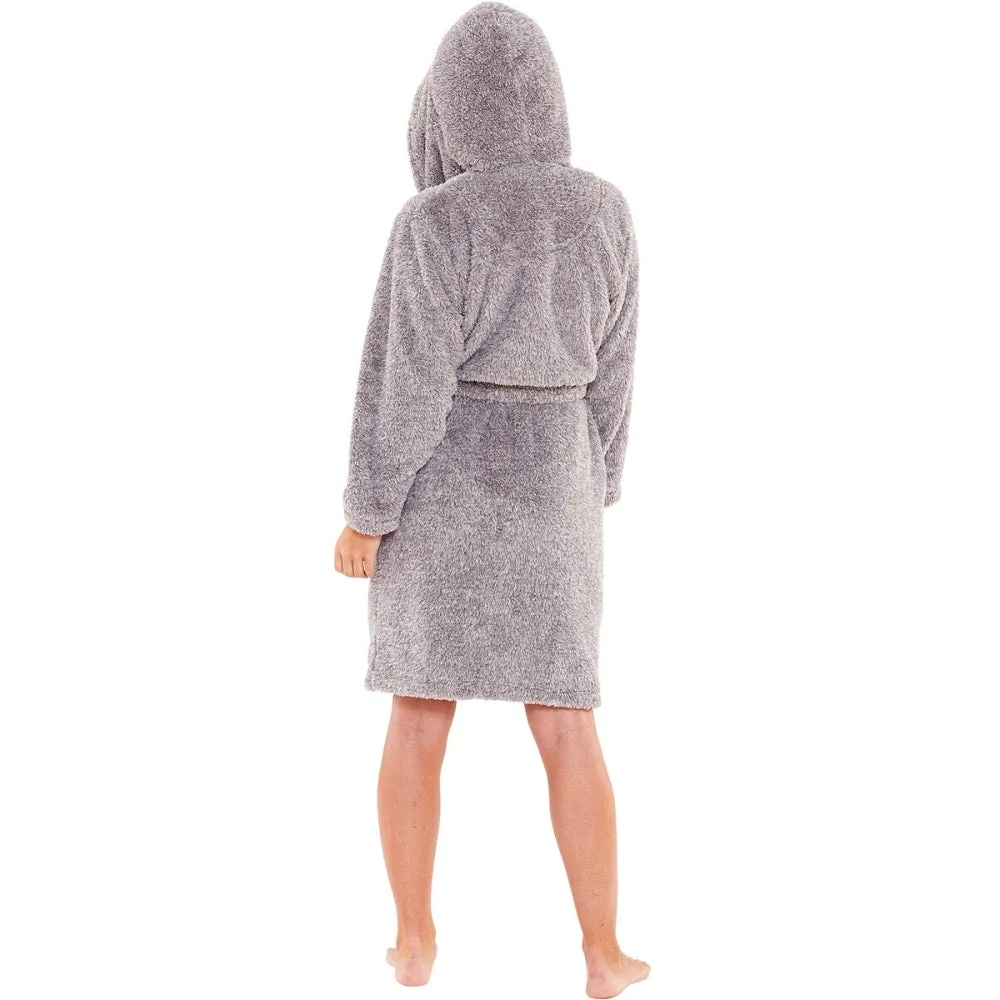 Women's Light Grey Penguin Dressing Gown