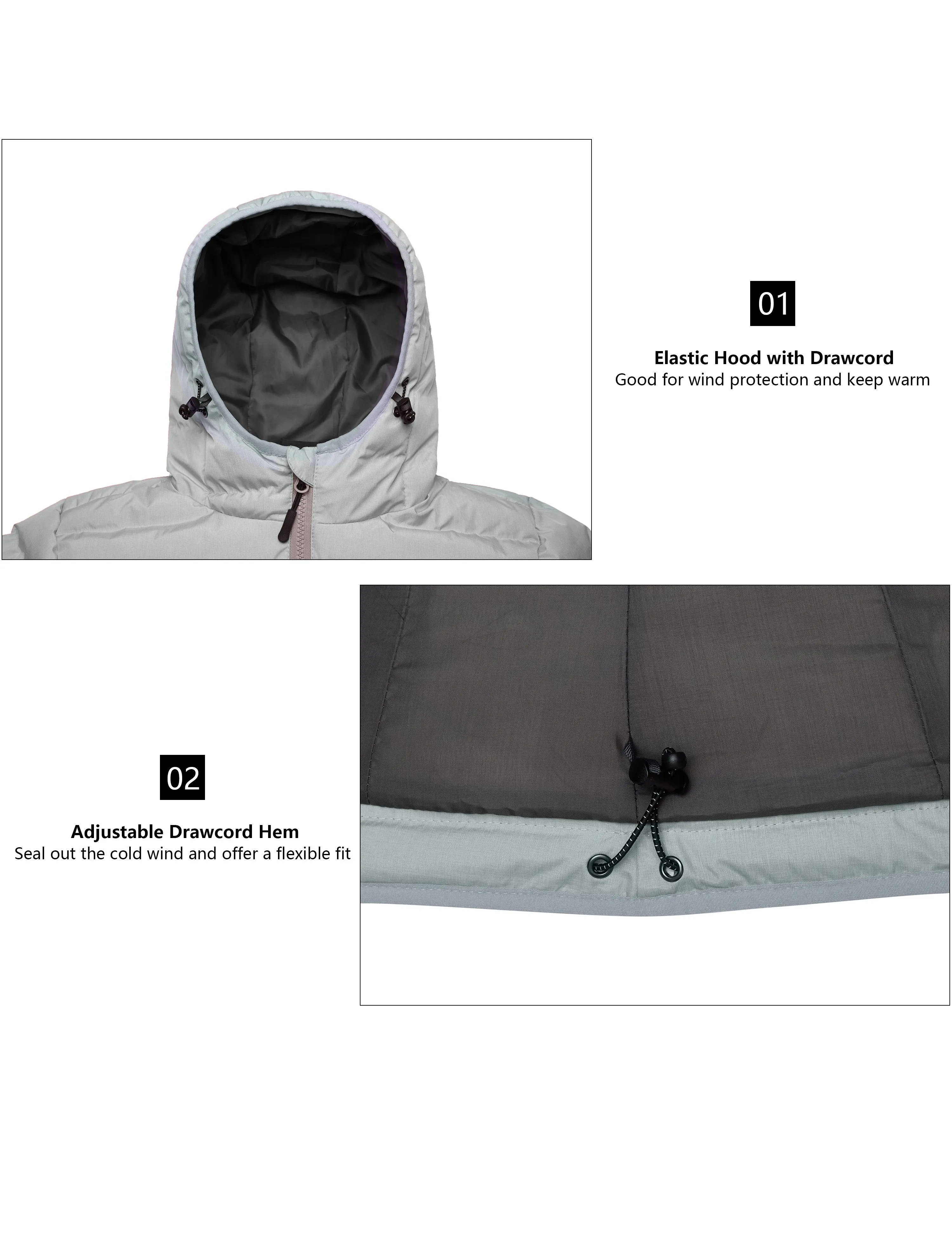 Women's Warm Waterproof Hooded Puffer Jacket