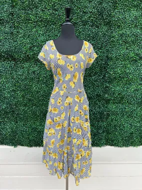 Yellow Rose Midi Dress